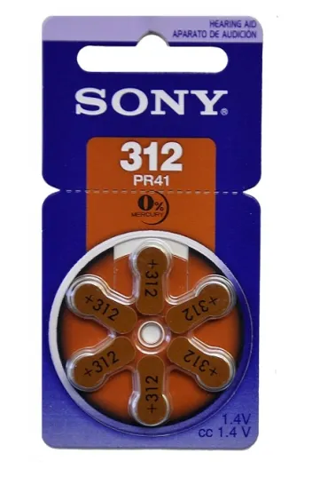 Baterie Sony do aparatu s�uchowego pr312 6szt/bl