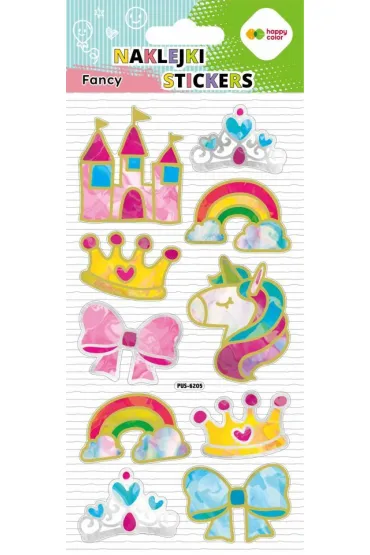 Happy Color Naklejki 3D FANCY - Pink Princess, 90x210 mm