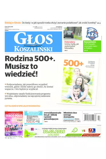 ePrasa G�os Dziennik Pomorza - G�os Koszali�ski 74/2016