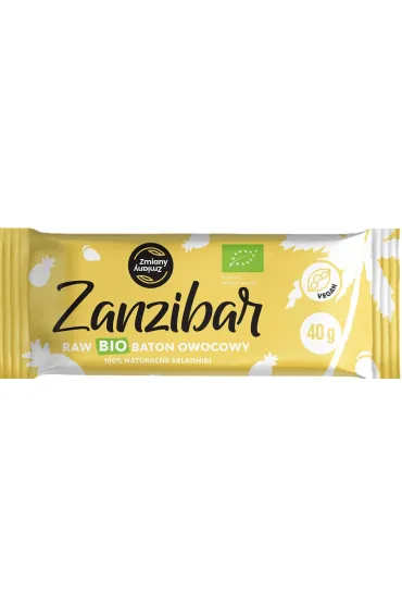Zmiany Zmiany Baton owocowy Zanzibar Zestaw 6 x 40 g Bio