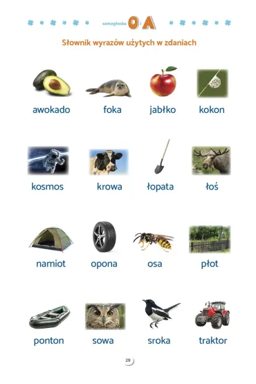 Zdania obrazkowo-wyrazowe. Materia� do terapii samog�osek - Ma�gorzata Kobus, Marzena Polinkiewicz