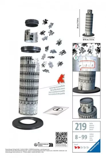 Puzzle Budynki 216 el. 3D Krzywa Wie�a w Pizie Ravensburger