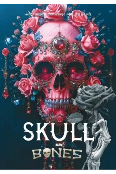 Kolorowanka A4 pionowa 8 obrazk�w Skull r�owe