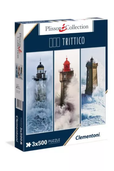 Puzzle 3x500 el. Latarnia morska Clementoni