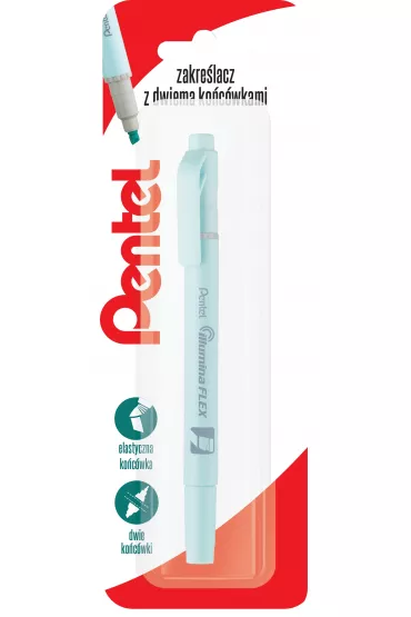 Pentel Zakre�lacz dwustronny SLW11P pastelowy b��kitny