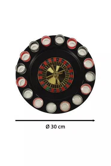 Imprezowa ruletka alkoholowa gra zestaw prezent na urodziny + kieliszki 16 szt.