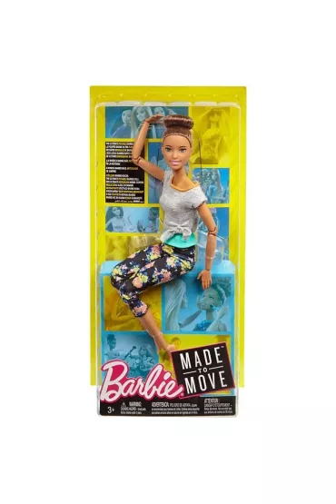 Barbie - Made to Move Kwieciste Lalka Mulatka Mattel