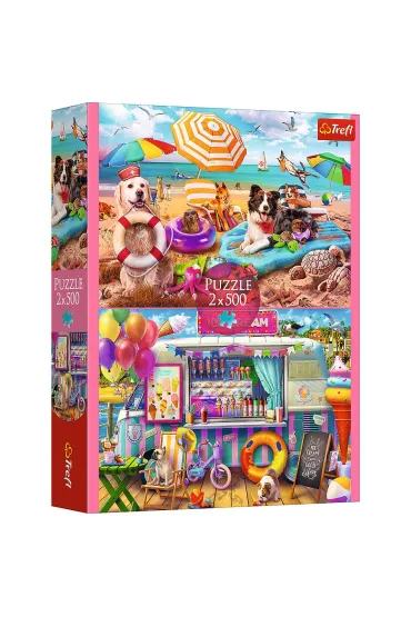Puzzle 2x500 el. Wakacyjny czas Trefl