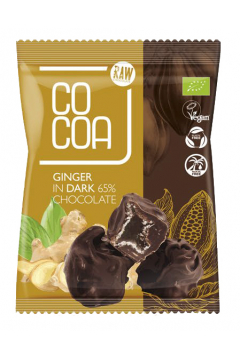 Cocoa Imbir kandyzowany w ciemnej czekoladzie 65% 70 g Bio