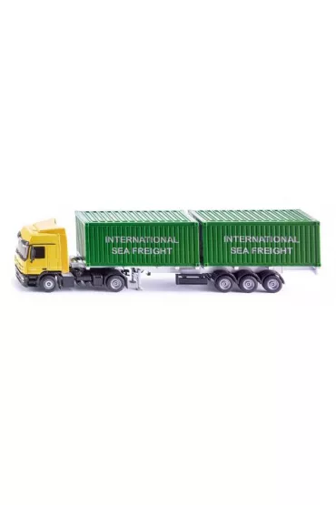 Siku Super - Ci�ar�wka z naczep� + konten. S3921