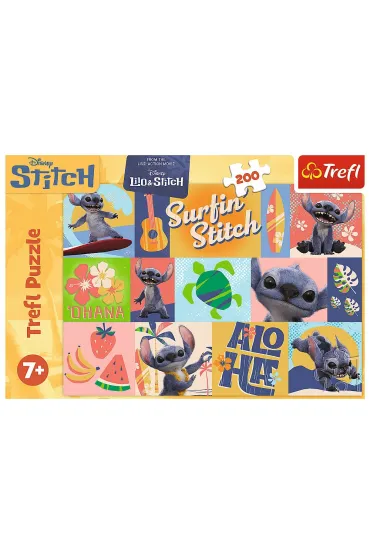 Puzzle 200 el. Hawajskie przygody Stitch Trefl