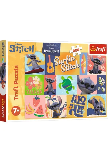 Puzzle 200 el. Hawajskie przygody Stitch Trefl