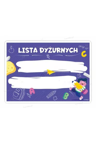 Tablica dy�urnych A4