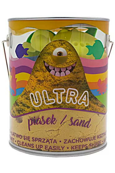 Ultra Piasek - puszka 900g ��ty + 4 du�e foremki Morskie �ycie + 2 narz�dzia Epee