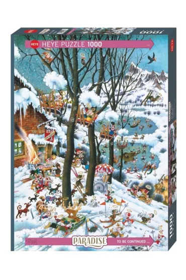 Puzzle 1000 el. Raj w zimie Heye