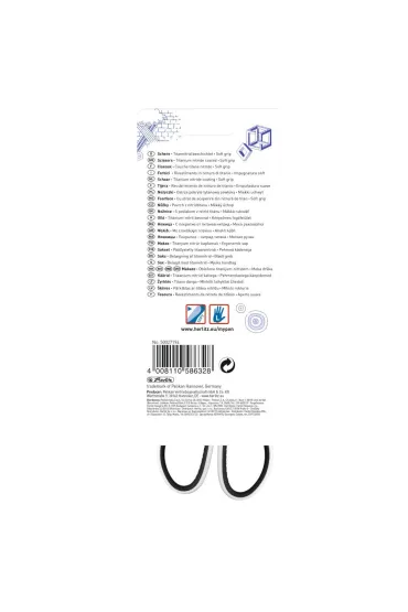 Herlitz No�yczki My Pen czarno-bia�e dla lewor�cznych 17 cm