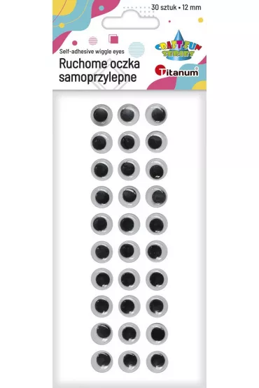 Titanum Oczy samoprzylepne bez rz�s okr�g�e 12 mm