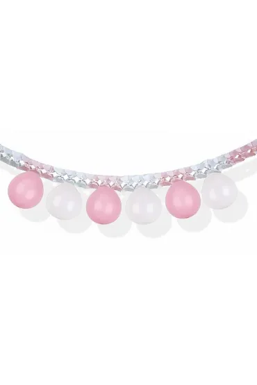 Girlanda balonowa r�owo-bia�a 3m PARTY GO