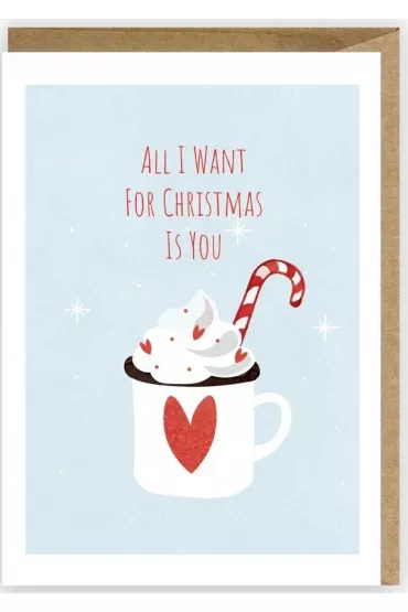 Cardie Kartka Bo�e Narodzenie All I want... + eko koperta