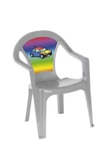 Krzese�ko plastikowe pastel szary 3Toysm