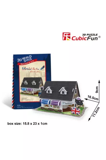 Puzzle 3D 45 el. Domki �wiata Wielka Brytania Tea House Cubic Fun