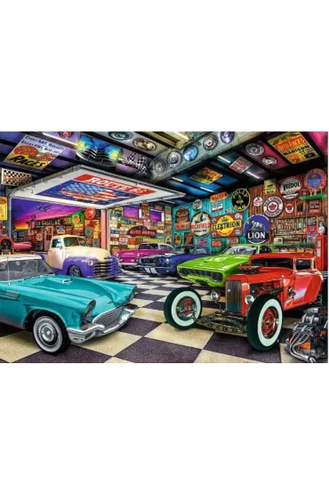 Puzzle 1000 el. Gara� kolekcjonera samochod�w Trefl