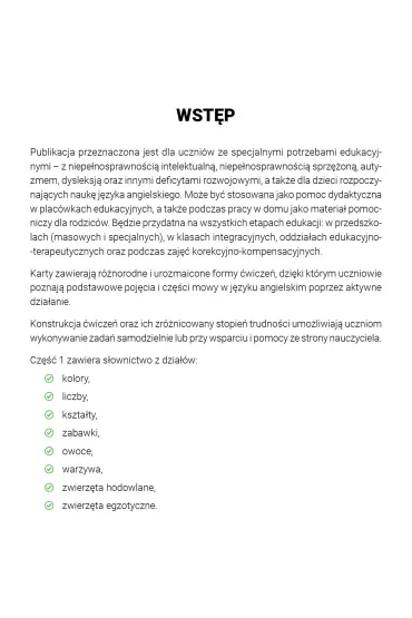 J�zyk angielski. Karty pracy dla uczni�w ze specjalnymi potrzebami edukacyjnymi. Cz�� 1 - Agnieszka Borowska-Kociemba, Ma�gorzata Krukowska