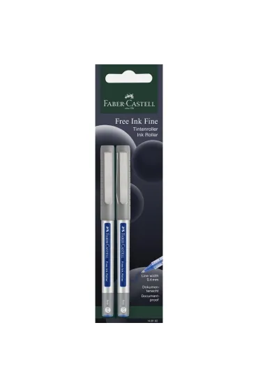 Cienkopis kulkowy niebieski 2 szt FABER CASTELL