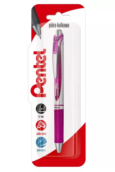 Pentel Pi�ro kulkowe EnerGel BL77 magenta 0.7mm
