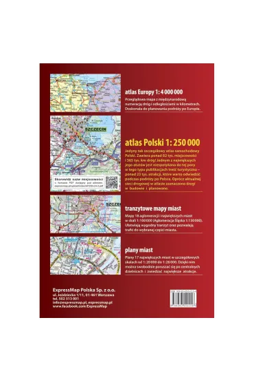 Polska Atlas Samochodowy 1:250 000 pierwsza pomoc 2024/2025