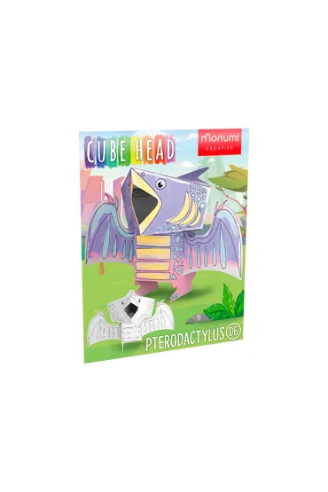 Monumi Kolorowanka 3D Cube head Dino - PTERODACTYL 3l+