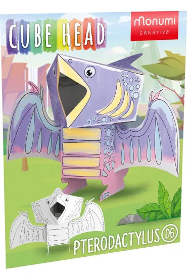 Monumi Kolorowanka 3D Cube head Dino - PTERODACTYL 3l+