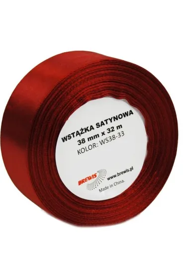 Brewis Wst��ka satynowa bordowa 38mm x 32m
