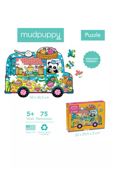 Mudpuppy Puzzle konturowe Food Truck 75 el.