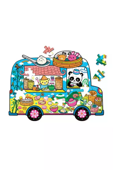 Mudpuppy Puzzle konturowe Food Truck 75 el.