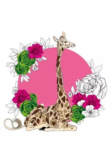 Clear Creations Karnet Swarovski kwadrat CL1427 �yrafa kwiaty