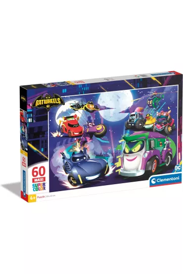 Puzzle 60 el. Maxi SuperColor. Batwheels Clementoni