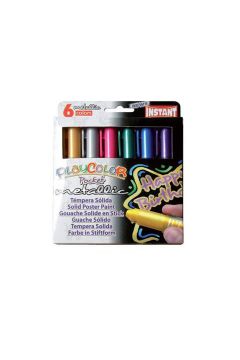 PlayColor Farby w sztyfcie Paycolor pocket metallic 6 kolorw
