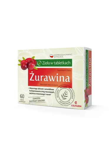 Colfarm Żurawina z Pokrzywą - 60 tabletek