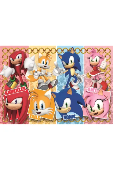 Puzzle 60 el. Maxi SuperColor. Sonic Clementoni