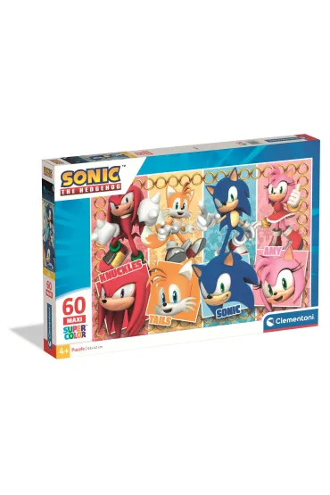 Puzzle 60 el. Maxi SuperColor. Sonic Clementoni
