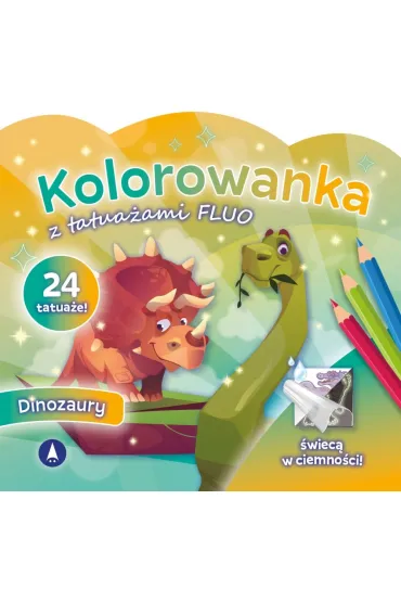 Malowanka 200X190 Kolorowanka z tatua�ami FLUO Dinozaury SKRZAT 077643