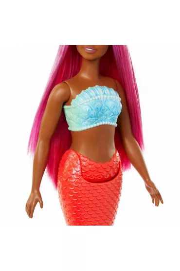 Barbie. Lalka Syrenka Koralowy ogon HRR04 Mattel