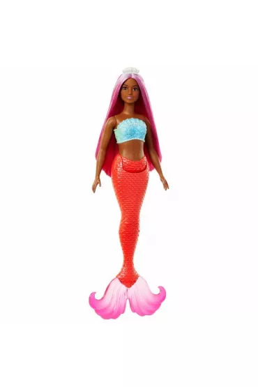 Barbie. Lalka Syrenka Koralowy ogon HRR04 Mattel