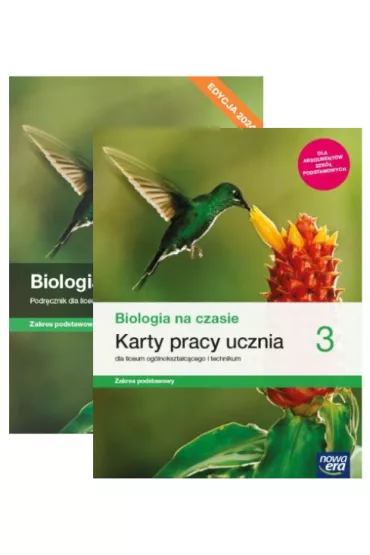 Pakiet Biologia na czasie 3. Podrcznik i Karty pracy ucznia dla liceum oglnoksztaccego i technikum. Zakres podstawowy. Edycja 2024 - Barbara Januszewska-Hasiec, Jacek Pawowski, Jolanta Holeczek, Renata Stencel