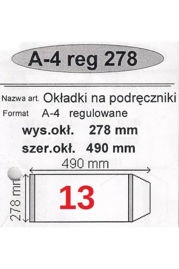 Narnia Ok�adka na podr�cznik A4 regulowana 50 szt.