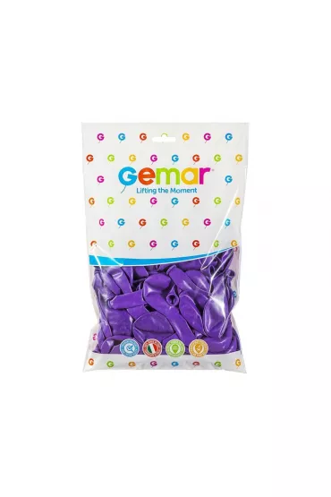 Gemar Balon G110 pastel 12" fioletowy 100 szt.