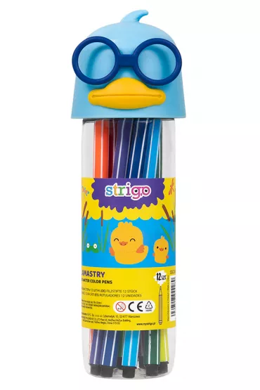 Strigo Flamastry Niebieska kaczka 12 kolor�w