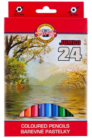 Koh-I-Noor Kredki Omega Jumbo 24 szt.
