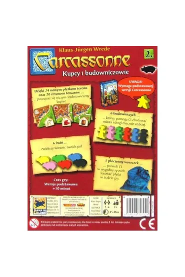 Carcassonne 2. rozszerzenie. Kupcy i budowniczowie